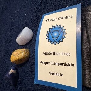 Chakra Healing Stone Set - Blue, Yellow, WhiteThroat Chakra